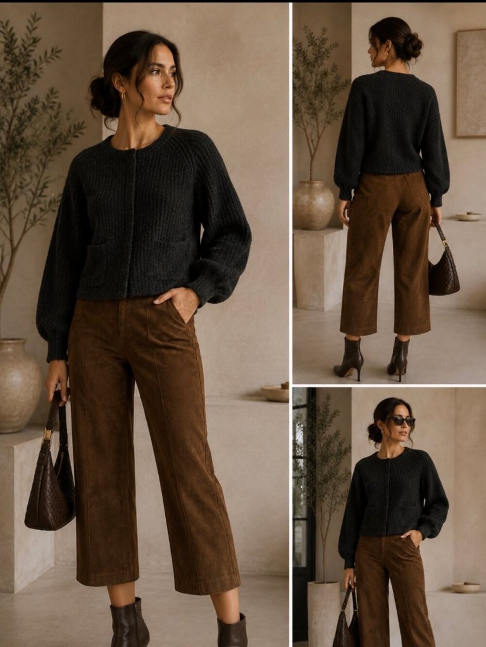 Women's Charcoal Grey Pocket Sweater